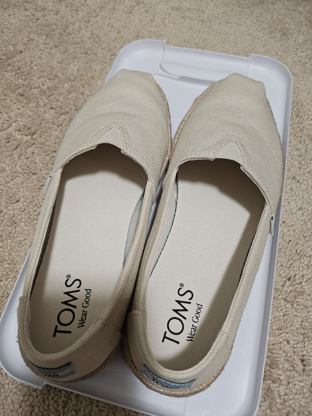 Toms Women's Natural Canvas Espadrille Slip-Ons